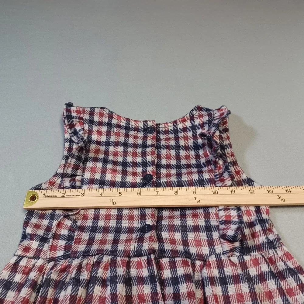 Kensie Girl Plaid Sleeveless Ruffle Dress Red Navy‎ Blue White Size 6X JBJJ912